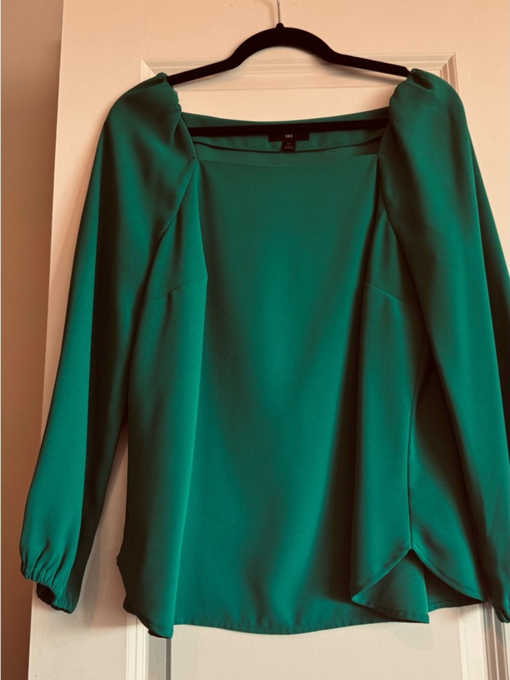 J. Crew Emerald Green Long-Sleeve Blouse
